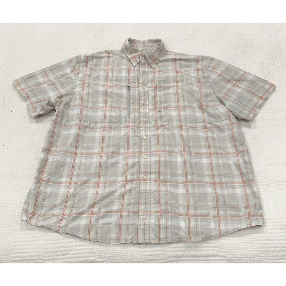 Ariat VentTEK Shirt Mens XXL Gray Vented Button Down Lightweight Zipper Pockets